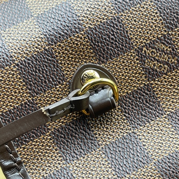 Louis Vuitton Damier Ebene Neverfull Mm Ceries Cherry Red Shoulder Tote Bag LV - Picture 11 of 16